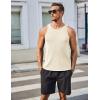 imageCOOFANDY Mens Tank Tops Summer Beach Sleeveless Muscle Shirts Casual Knit Tanks Workout Gym TeeBeige