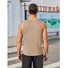 imageCOOFANDY Mens Tank Tops Summer Beach Sleeveless Muscle Shirts Casual Knit Tanks Workout Gym TeeKhaki