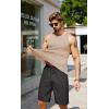 imageCOOFANDY Mens Tank Tops Summer Beach Sleeveless Muscle Shirts Casual Knit Tanks Workout Gym TeeKhaki