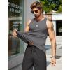 imageCOOFANDY Mens Tank Tops Summer Beach Sleeveless Muscle Shirts Casual Knit Tanks Workout Gym TeeMedium Gray