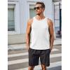 imageCOOFANDY Mens Tank Tops Summer Beach Sleeveless Muscle Shirts Casual Knit Tanks Workout Gym TeeWhite
