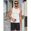 imageCOOFANDY Mens Tank Tops Summer Beach Sleeveless Muscle Shirts Casual Knit Tanks Workout Gym TeeWhite
