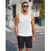 imageCOOFANDY Mens Tank Tops Summer Beach Sleeveless Muscle Shirts Casual Knit Tanks Workout Gym TeeWhite