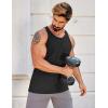 imageCOOFANDY Mens Workout Tank Tops 2 Pack Quick Dry YBack Gym Tank Muscle Training Athletic Sleeveless ShirtsBlackWine Red2pcs