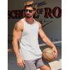 imageCOOFANDY Mens Workout Tank Tops 2 Pack Quick Dry YBack Gym Tank Muscle Training Athletic Sleeveless ShirtsWhite1pcs