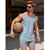 imageCOOFANDY Mens Workout Tank Tops 2 Pack Quick Dry YBack Gym Tank Muscle Training Athletic Sleeveless ShirtsWhiteLight Blue2pcs