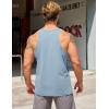 imageCOOFANDY Mens Workout Tank Tops 2 Pack Quick Dry YBack Gym Tank Muscle Training Athletic Sleeveless ShirtsWhiteLight Blue2pcs