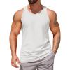 imageCOOFANDY Mens Workout Tank Tops 2 Pack Quick Dry YBack Gym Tank Muscle Training Athletic Sleeveless ShirtsWhite1pcs