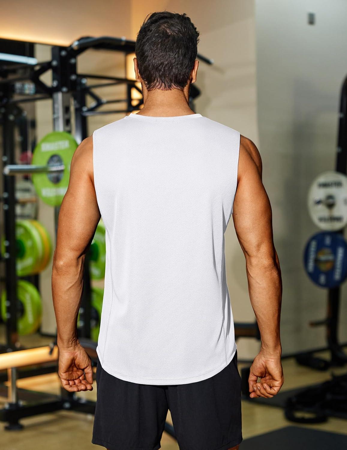 imageCOOFANDY Mens Workout Gym Tank Tops Dry Fit Pack Sleeveless Muscle Shirts Breathable Running TankBlackWhite