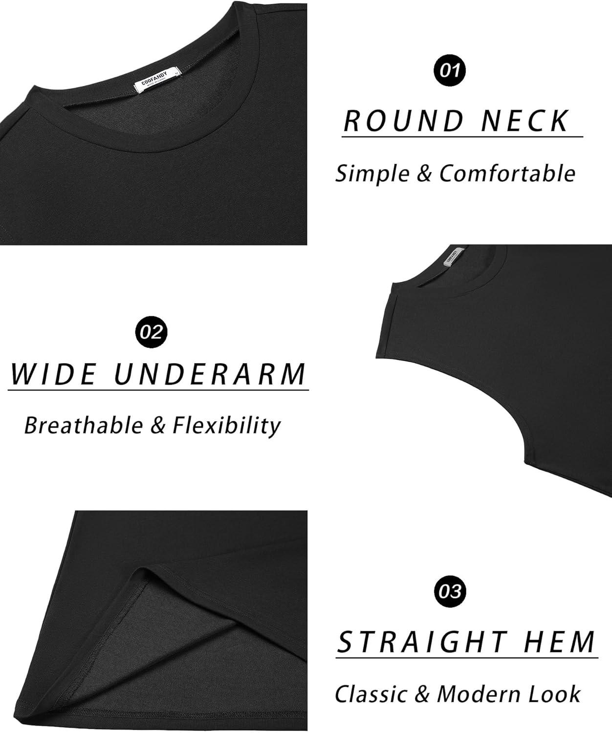 imageCOOFANDY Mens Workout Tank Tops Cotton 3 Pack Soft Muscle Shirt Sleeveless Classic T Shirts Gym Athletic TankBlackArmy Green