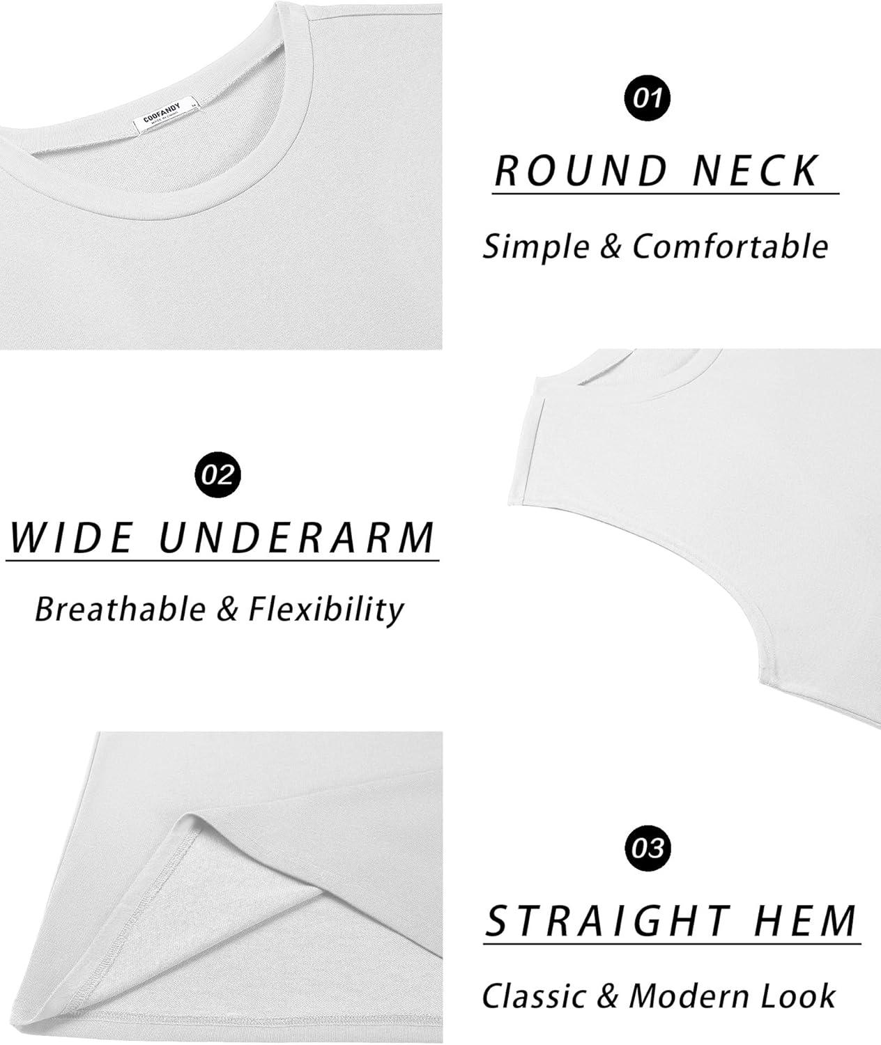 imageCOOFANDY Mens Workout Tank Tops Cotton 3 Pack Soft Muscle Shirt Sleeveless Classic T Shirts Gym Athletic TankBlackWhite