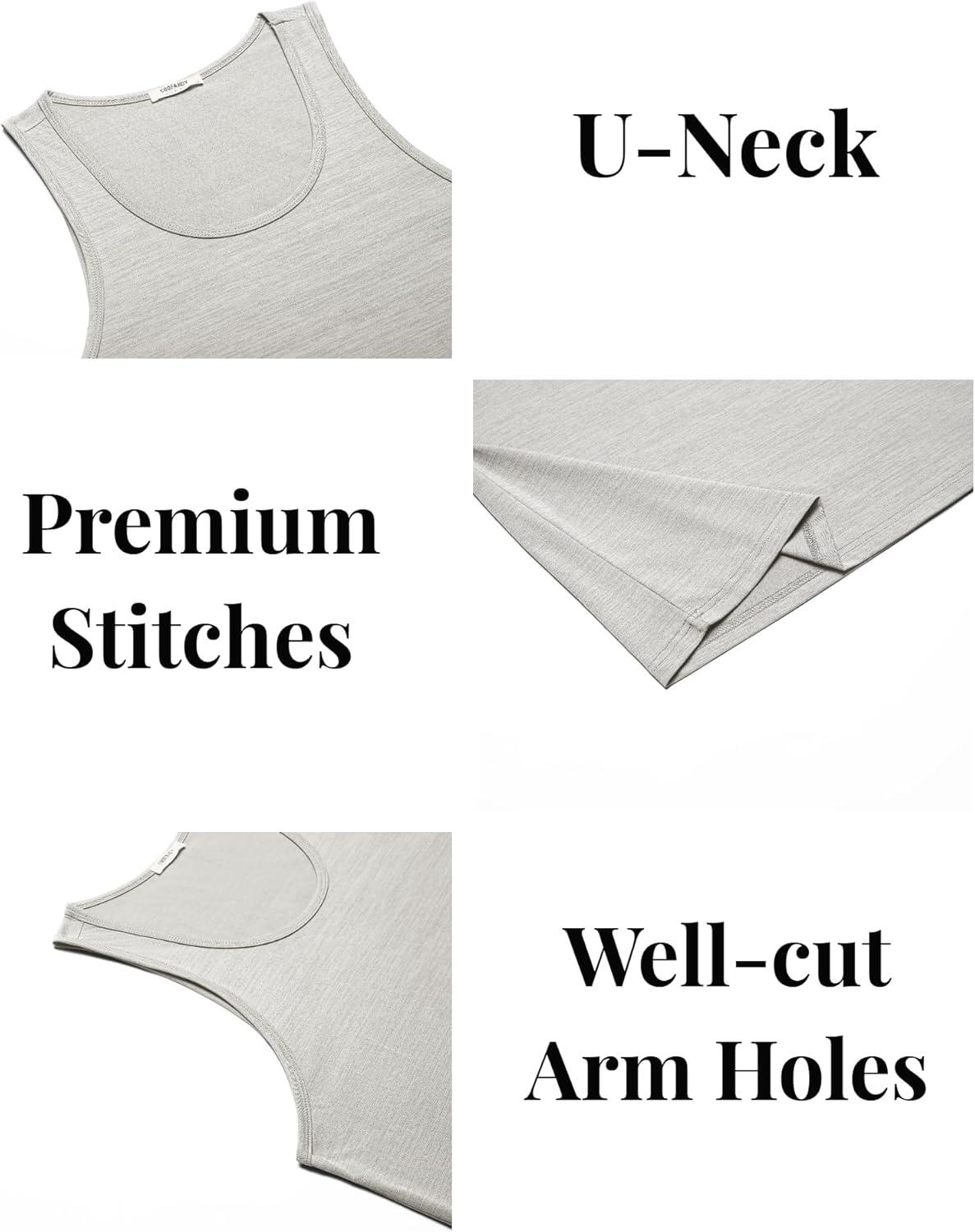 imageCOOFANDY Mens Workout Tank Tops Pack Dry Fit Sleeveless Running Shirts Gym Muscle Bodybuilding T ShirtsBlackGreyArmy Green