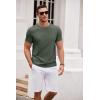 imageCOOFANDY Mens Crew Neck T Shirt Short Sleeve Casual Summer Basic Tee Muscle Slim Fit Workout TShirtArmy Green