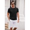 imageCOOFANDY Mens Crew Neck T Shirt Short Sleeve Casual Summer Basic Tee Muscle Slim Fit Workout TShirtBlack