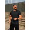 imageCOOFANDY Mens Crew Neck T Shirt Short Sleeve Casual Summer Basic Tee Muscle Slim Fit Workout TShirtBlack