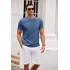imageCOOFANDY Mens Crew Neck T Shirt Short Sleeve Casual Summer Basic Tee Muscle Slim Fit Workout TShirtBlue