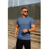 imageCOOFANDY Mens Crew Neck T Shirt Short Sleeve Casual Summer Basic Tee Muscle Slim Fit Workout TShirtBlue