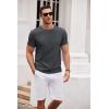 imageCOOFANDY Mens Crew Neck T Shirt Short Sleeve Casual Summer Basic Tee Muscle Slim Fit Workout TShirtDark Gray