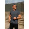 imageCOOFANDY Mens Crew Neck T Shirt Short Sleeve Casual Summer Basic Tee Muscle Slim Fit Workout TShirtDark Gray