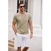 imageCOOFANDY Mens Crew Neck T Shirt Short Sleeve Casual Summer Basic Tee Muscle Slim Fit Workout TShirtKhaki