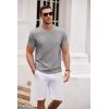 imageCOOFANDY Mens Crew Neck T Shirt Short Sleeve Casual Summer Basic Tee Muscle Slim Fit Workout TShirtLight Gray