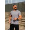 imageCOOFANDY Mens Crew Neck T Shirt Short Sleeve Casual Summer Basic Tee Muscle Slim Fit Workout TShirtLight Gray