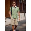 imageCOOFANDY Mens Crew Neck T Shirt Short Sleeve Casual Summer Basic Tee Muscle Slim Fit Workout TShirtLight Green