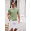 imageCOOFANDY Mens Crew Neck T Shirt Short Sleeve Casual Summer Basic Tee Muscle Slim Fit Workout TShirtLight Green