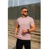 imageCOOFANDY Mens Crew Neck T Shirt Short Sleeve Casual Summer Basic Tee Muscle Slim Fit Workout TShirtLight Pink