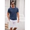imageCOOFANDY Mens Crew Neck T Shirt Short Sleeve Casual Summer Basic Tee Muscle Slim Fit Workout TShirtNavy Blue