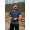 imageCOOFANDY Mens Crew Neck T Shirt Short Sleeve Casual Summer Basic Tee Muscle Slim Fit Workout TShirtNavy Blue