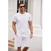 imageCOOFANDY Mens Crew Neck T Shirt Short Sleeve Casual Summer Basic Tee Muscle Slim Fit Workout TShirtWhite