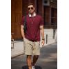 imageCOOFANDY Mens Crew Neck T Shirt Short Sleeve Casual Summer Basic Tee Muscle Slim Fit Workout TShirtWine Red