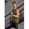 imageCOOFANDY Mens Workout Hooded Tank Tops Sleeveless Gym Hoodies Cotton Muscle Cut Off Shirt Bodybuilding Henley ShirtsArmy Green