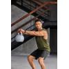 imageCOOFANDY Mens Workout Hooded Tank Tops Sleeveless Gym Hoodies Cotton Muscle Cut Off Shirt Bodybuilding Henley ShirtsArmy Green
