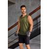 imageCOOFANDY Mens Workout Hooded Tank Tops Sleeveless Gym Hoodies Cotton Muscle Cut Off Shirt Bodybuilding Henley ShirtsArmy Green