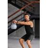 imageCOOFANDY Mens Workout Hooded Tank Tops Sleeveless Gym Hoodies Cotton Muscle Cut Off Shirt Bodybuilding Henley ShirtsBlack