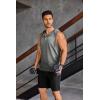 imageCOOFANDY Mens Workout Hooded Tank Tops Sleeveless Gym Hoodies Cotton Muscle Cut Off Shirt Bodybuilding Henley ShirtsDark Grey