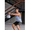 imageCOOFANDY Mens Workout Hooded Tank Tops Sleeveless Gym Hoodies Cotton Muscle Cut Off Shirt Bodybuilding Henley ShirtsLight Blue