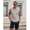 imageCOOFANDY Mens Workout Hooded Tank Tops Sleeveless Gym Hoodies Cotton Muscle Cut Off Shirt Bodybuilding Henley ShirtsLight Grey