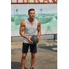 imageCOOFANDY Mens Workout Hooded Tank Tops Sleeveless Gym Hoodies Cotton Muscle Cut Off Shirt Bodybuilding Henley ShirtsLight Grey