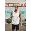 imageCOOFANDY Mens Workout Hooded Tank Tops Sleeveless Gym Hoodies Cotton Muscle Cut Off Shirt Bodybuilding Henley ShirtsWhite