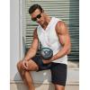 imageCOOFANDY Mens Workout Hooded Tank Tops Sleeveless Gym Hoodies Cotton Muscle Cut Off Shirt Bodybuilding Henley ShirtsWhite