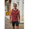 imageCOOFANDY Mens Workout Hooded Tank Tops Sleeveless Gym Hoodies Cotton Muscle Cut Off Shirt Bodybuilding Henley ShirtsWine Red