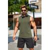 imageCOOFANDY Mens Workout Hooded Tank Tops Sleeveless Muscle Cut Off Shirts Athletic Gym Hoodies for Training FitnessArmy Green