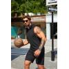 imageCOOFANDY Mens Workout Hooded Tank Tops Sleeveless Muscle Cut Off Shirts Athletic Gym Hoodies for Training FitnessArmy GreenBlack