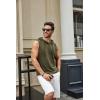 imageCOOFANDY Mens Workout Hooded Tank Tops Sleeveless Muscle Cut Off Shirts Athletic Gym Hoodies for Training FitnessArmy GreenBlack
