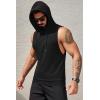 imageCOOFANDY Mens Workout Hooded Tank Tops Sleeveless Muscle Cut Off Shirts Athletic Gym Hoodies for Training FitnessBlack