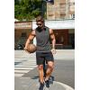 imageCOOFANDY Mens Workout Hooded Tank Tops Sleeveless Muscle Cut Off Shirts Athletic Gym Hoodies for Training FitnessDark GreyBlack