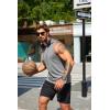 imageCOOFANDY Mens Workout Hooded Tank Tops Sleeveless Muscle Cut Off Shirts Athletic Gym Hoodies for Training FitnessLight Grey